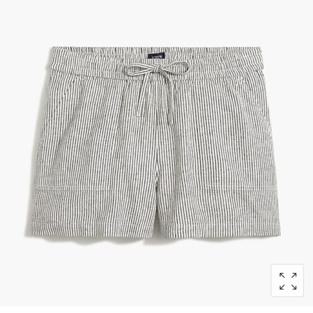 J. crew striped linen shorts